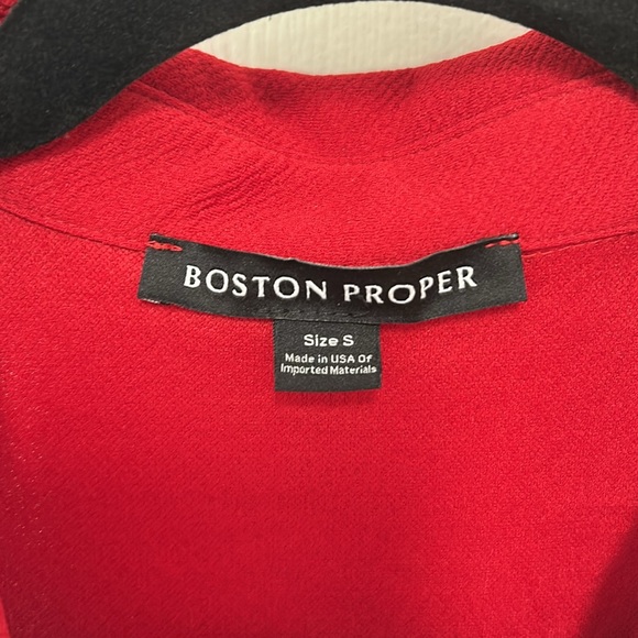 Solid Zippered Front Sleeveless Collared Dress Red Size Small Like New - Picture 3 of 8